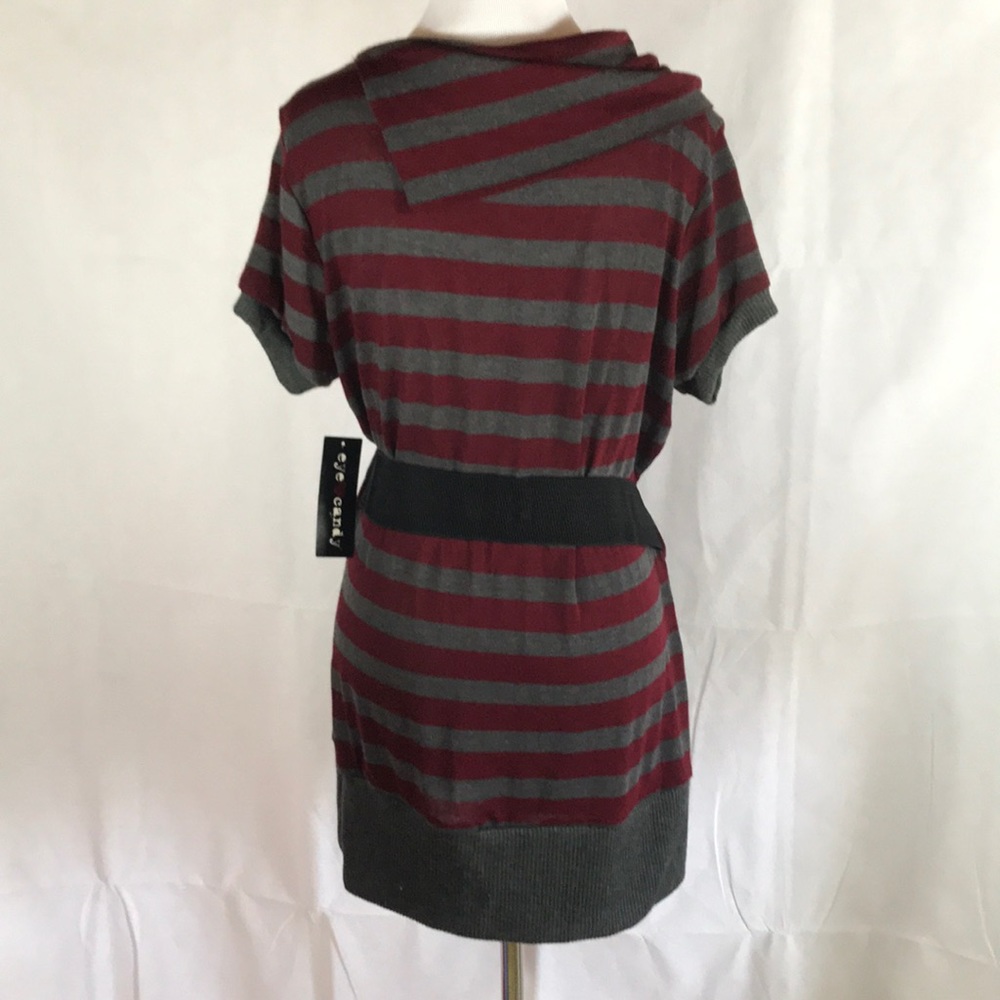 Plus Size top belt knit crop dress/long shirt NWT - Picture 4 of 6